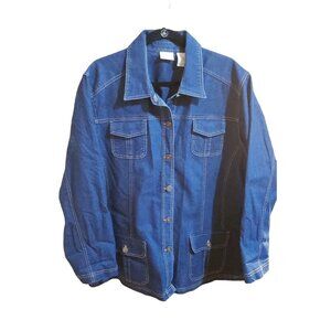 Vintage Erika Woman Denim Jean Stylish Jacket, 2X